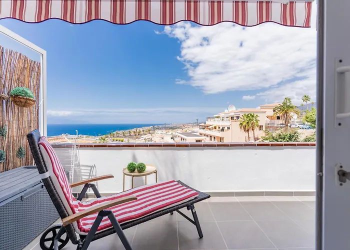 With Ocean Views & Pool In Colina Blanca, Costa Adeje (Tenerife)