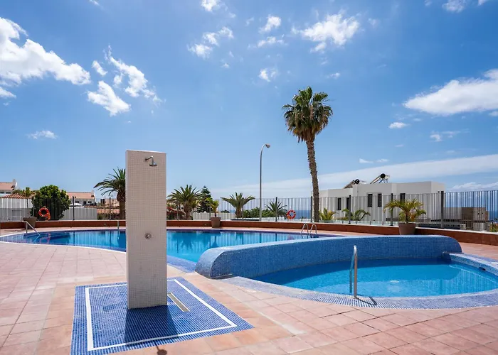 With Ocean Views & Pool In Colina Blanca, Costa Adeje (Tenerife)